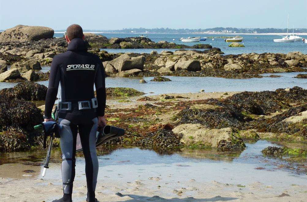 chasse sous-marine à la pointe de Mousterlin près du camping kost-ar-moor