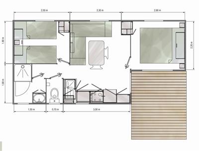 mobil-home déclik  Fouesnant - Camping kost ar moor