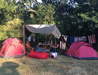 Emplacement camping du camping KostArMoor Fouesnant
