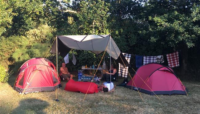 Emplacement camping du camping KostArMoor Fouesnant