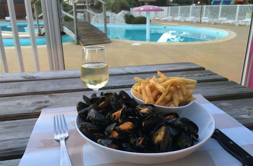 Moule frite au camping kost-ar-moor 