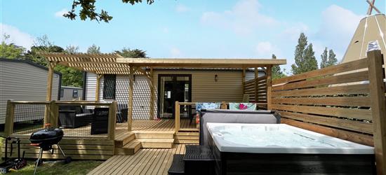 mobil-home Cottage à louer 3 chambres jacuzzi spa camping Kost Ar Moor fouesnant bretagne - Camping Kost Ar Moor - Fouesnant