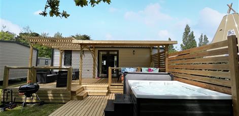 mobil-home Cottage à louer 3 chambres jacuzzi spa camping Kost Ar Moor fouesnant bretagne - Camping Kost Ar Moor - Fouesnant