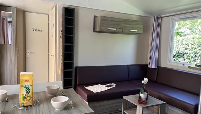 mobil-home Cottage à louer 2 chambres jacuzzi spa camping Kost Ar Moor fouesnant bretagne