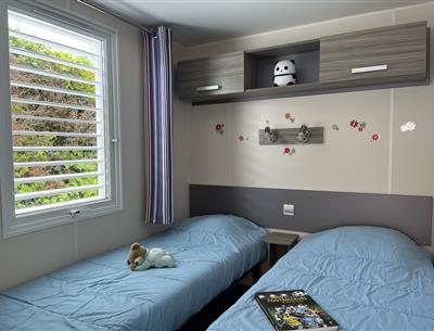 mobil-home Cottage à louer 2 chambres jacuzzi spa camping Kost Ar Moor fouesnant bretagne