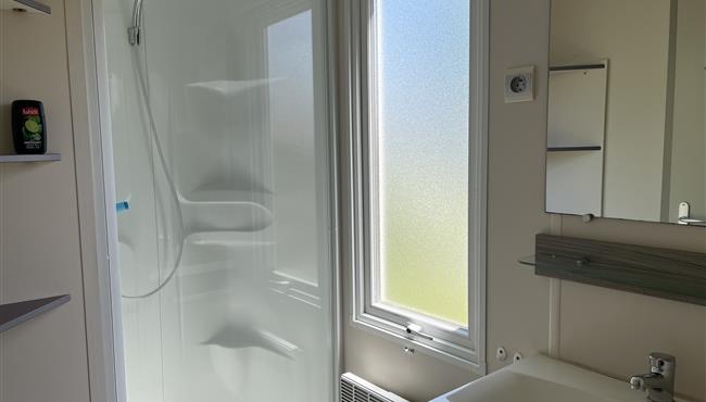 mobil-home Cottage à louer 2 chambres jacuzzi spa camping Kost Ar Moor fouesnant bretagne