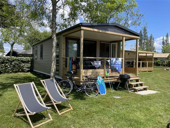 mobil-home Cottage panorama à louer premium camping Kost Ar Moor fouesnant bretagne