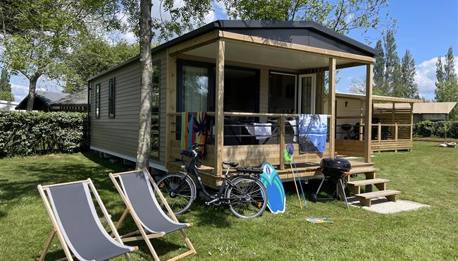 mobil-home Cottage panorama à louer premium camping Kost Ar Moor fouesnant bretagne