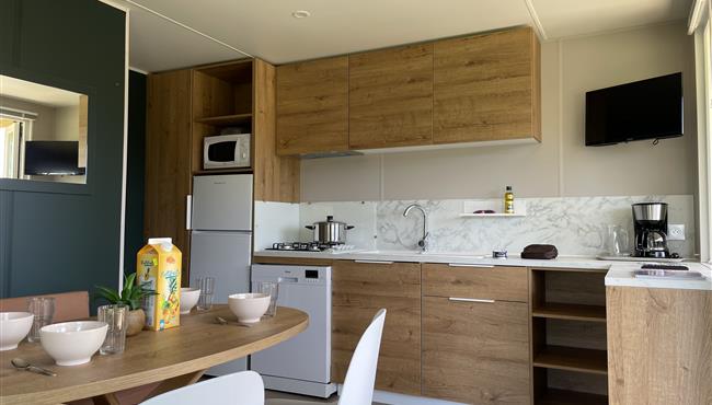mobil-home Cottage panorama à louer premium camping Kost Ar Moor fouesnant bretagne