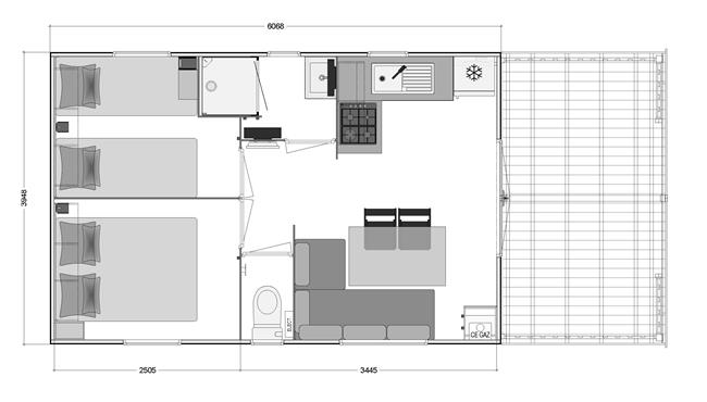location mobil-home Panorama camping Kost-Ar-Moor